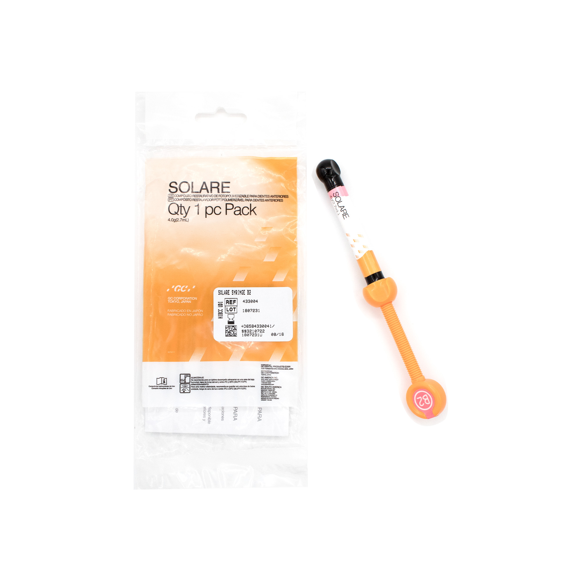 RESINA MICROHÍBRIDA FUJI JERINGA SOLARE (ANTERIOR) GC 4GR B2