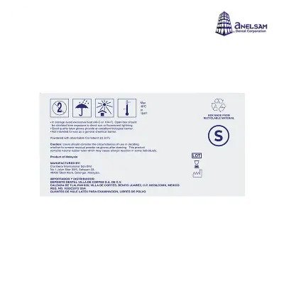 GUANTES LIBRES DE POLVO CHICO CON 100 PIEZAS ANELSAM