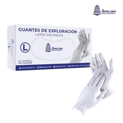 GUANTES LIBRES DE POLVO GRANDE CON 100 PIEZAS ANELSAM