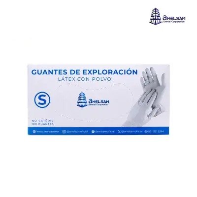GUANTES DE LATEX CHICO CON 100 PIEZAS ANELSAM